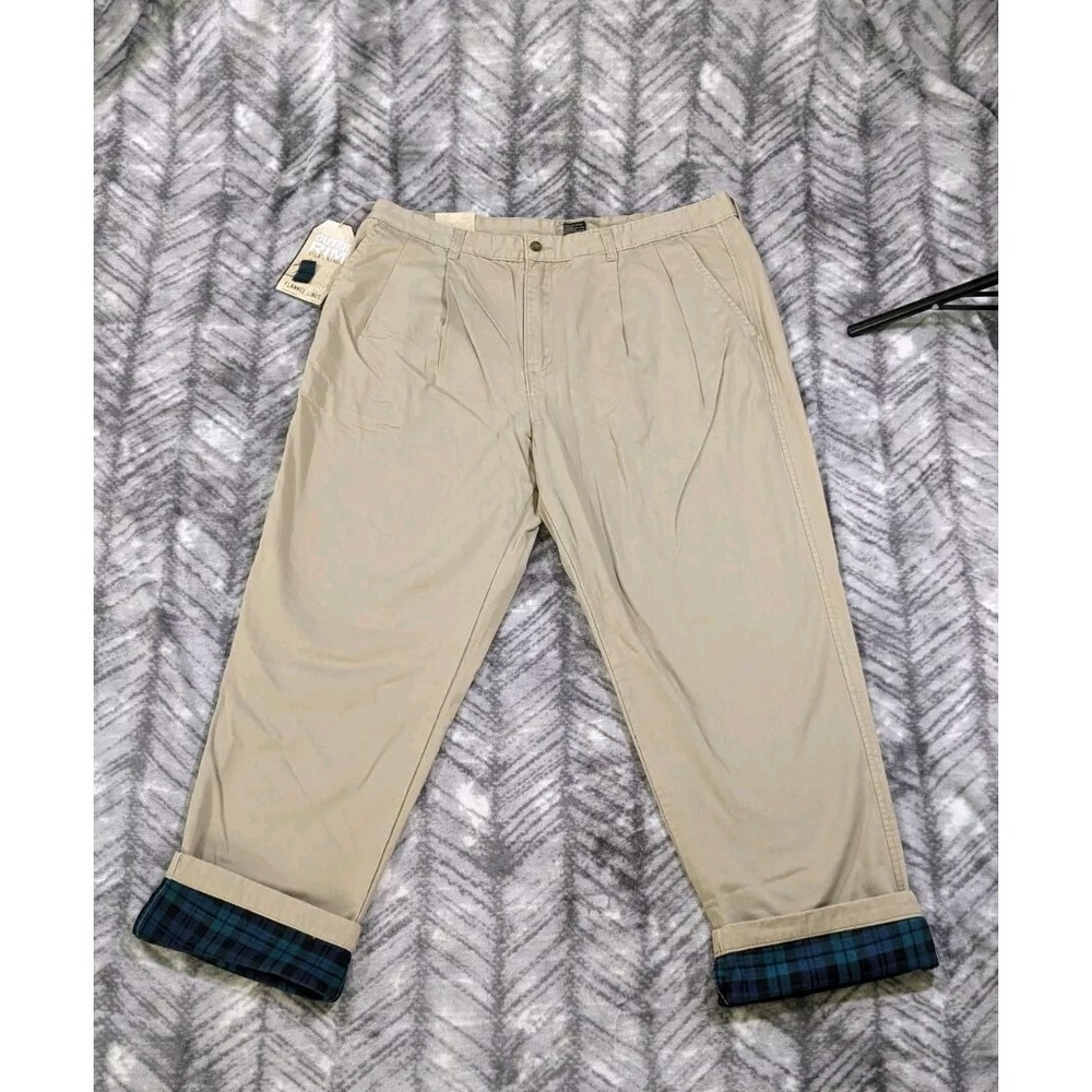 Outer Rim Flannel Lined Adventure Wear Pants Pleated Chino Deadstock NWT 40 X 32
